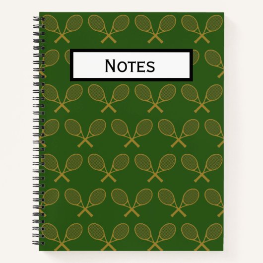 Gouden tennisracket notitieboek (Voorkant)