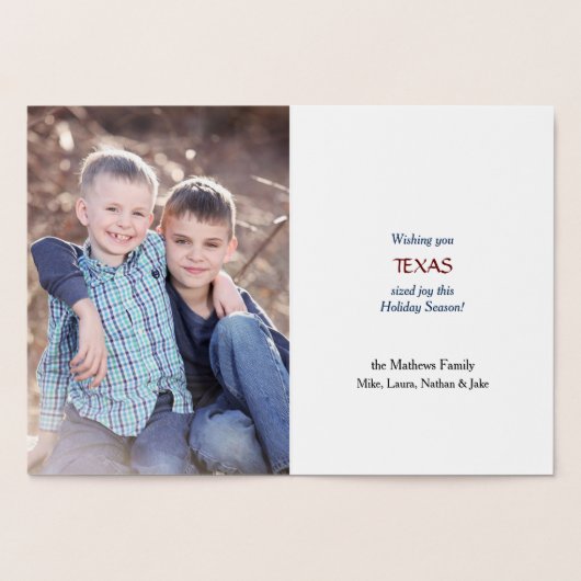 Gouden Texas Star Foto Sjabloon Kerstmis (Binnen)