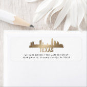 gouden texas Verplaatsend Aankondiging retouradres Etiket (Insitu)