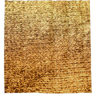Gouden textiel: glamoureuze macro achtergrond. douchegordijn