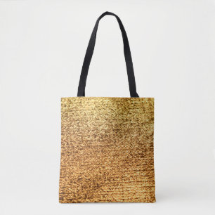 Gouden textiel: glamoureuze macro achtergrond. tote bag