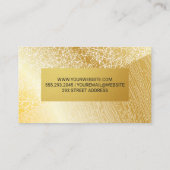 Gouden textuur | Gouden houtnerfpatroon Visitekaartje (Achterkant)
