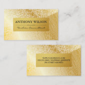 Gouden textuur | Gouden houtnerfpatroon Visitekaartje (Voorkant / Achterkant)
