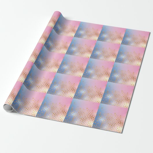 Gouden textuur: gradiënt abstracte achtergrond cadeaupapier (Uitgerold)