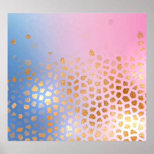 Gouden textuur: gradiënt abstracte achtergrond poster (Voorkant)