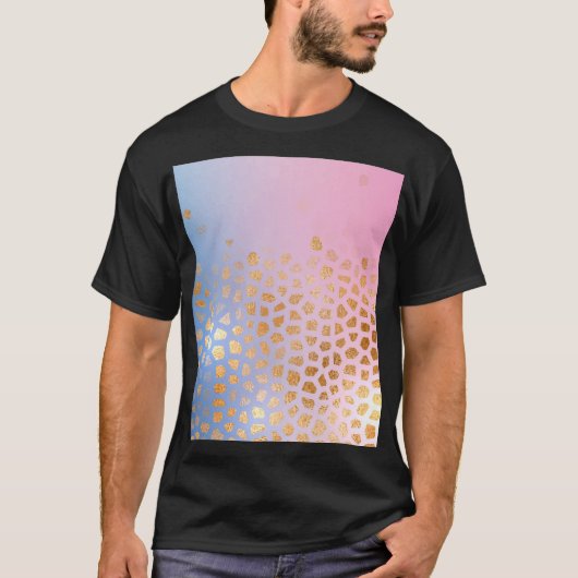 Gouden textuur: gradiënt abstracte achtergrond t-shirt (Voorkant)