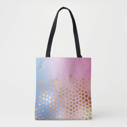 Gouden textuur: gradiënt abstracte achtergrond tote bag (Voorkant)