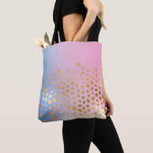 Gouden textuur: gradiënt abstracte achtergrond tote bag (Dichtbij)