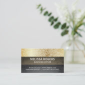 Gouden Textuur | Kleurenblokken | QR-code Visitekaartje (Staand voorkant)