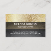 Gouden Textuur | Kleurenblokken | QR-code Visitekaartje (Voorkant)