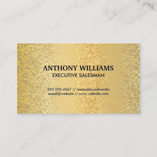 Gouden textuur Metallic / Lion Icon Visitekaartje (Achterkant)