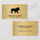 Gouden textuur Metallic / Lion Icon Visitekaartje (Voorkant / Achterkant)