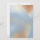 Gouden textuur op blauwe bruiloft kaart (Achterkant)