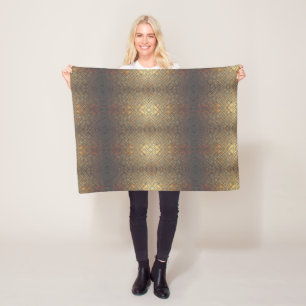 Gouden Textuur Patroon Dekbed Fleece Deken