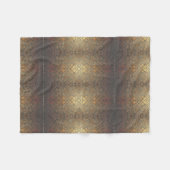 Gouden Textuur Patroon Dekbed Fleece Deken (Voorkant (Horizontaal))