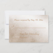 Gouden Textuur RSVP Kaartje (Achterkant)