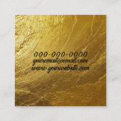 Gouden Textuur Vierkante Visitekaartje (Achterkant)