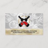 Gouden Textuur Wijnflessen Visitekaartje (Achterkant)