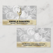 Gouden textuur wijnglazen visitekaartje (Voorkant / Achterkant)