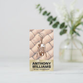 Gouden Textuur Wijnopener | Kurken Visitekaartje (Staand voorkant)