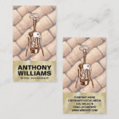 Gouden Textuur Wijnopener | Kurken Visitekaartje (Voorkant / Achterkant)