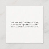 Gouden textuurkleurblokken | Modeontwerper Vierkante Visitekaartje (Achterkant)