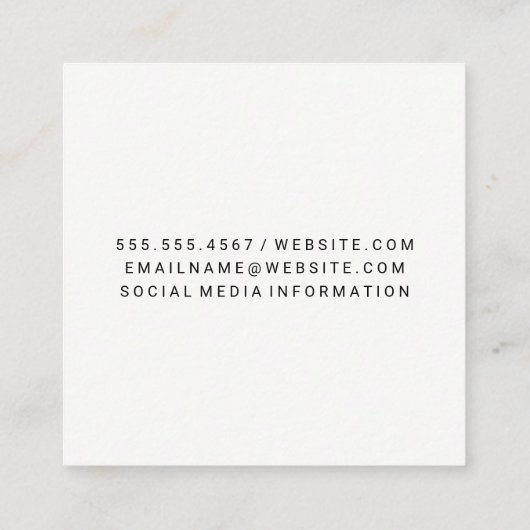 Gouden textuurkleurblokken | Modeontwerper Vierkante Visitekaartje (Achterkant)