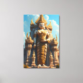 Gouden Thaise Tempelbewaker Canvas Afdruk (Voorkant)