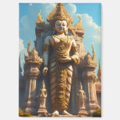 Gouden Thaise Tempelbewaker Magneet (Voorkant)