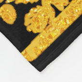 Gouden Thanksgiving Turkije Bloemen Fleece Deken (Hoek)