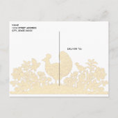 Gouden Thanksgiving Turkije Floral Briefkaart (Achterkant)