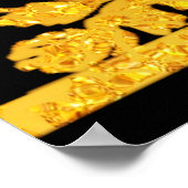 Gouden Thanksgiving Turkije Floral Poster (Hoek)