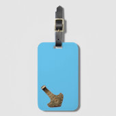 Gouden Thor Hamer blauwe bagagelabel (Voorkant (verticaal))