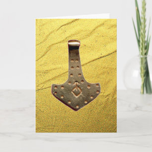 Gouden Thor Hamer Goudader kerstkaart Kaart