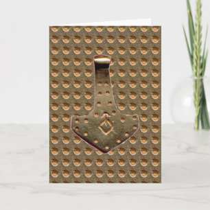 Gouden Thor Hamer Gouden Inkeping wenskaart Kaart