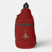 Gouden Thor Hamer rode sling tas rugzak (Voorkant)