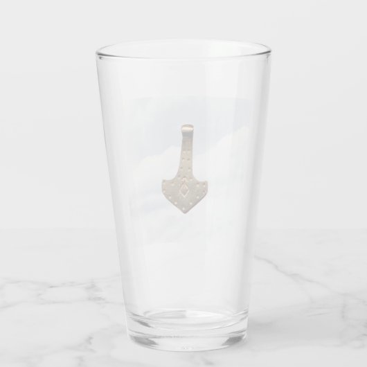 Gouden Thor Hamer wolken Collins glazen tumbler (Achterkant)