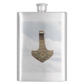 Gouden Thor Hamer wolken roestvrij stalen kolf Flacon (Voorkant)