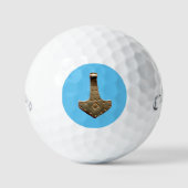 Gouden Thor Hammer blauw Callaway Zachte golfballe Golfballen (Voorkant)