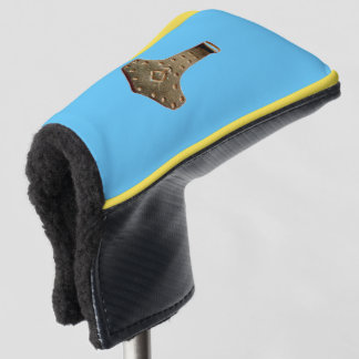 Gouden Thor Hammer blauwe golfclub putter cover