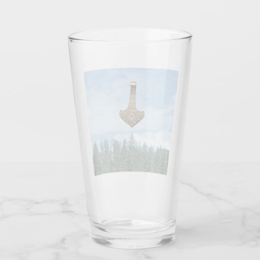 Gouden Thor Hammer bomen Collins glazen tuimelaar (Achterkant)