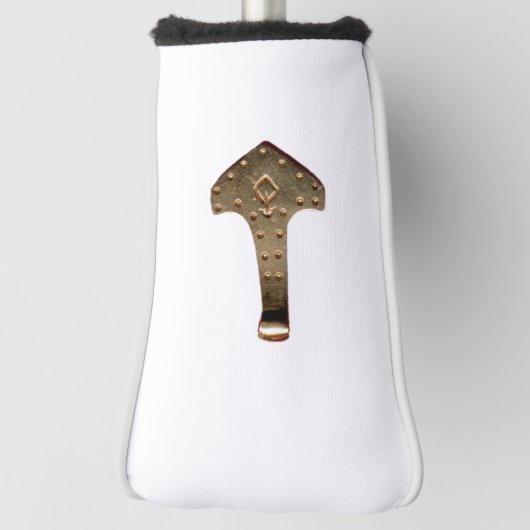 Gouden Thor Hammer witte golfclub putter cover (Draai 90)