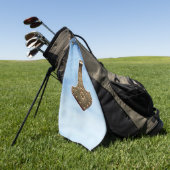 Gouden Thor Hammer wolken golfhanddoek (Groen)