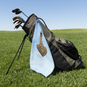 Gouden Thor Hammer wolken golfhanddoek