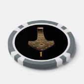 Gouden Thor Hammer zwart grijs 1 gestreepte poker Poker Chips (Enkel)