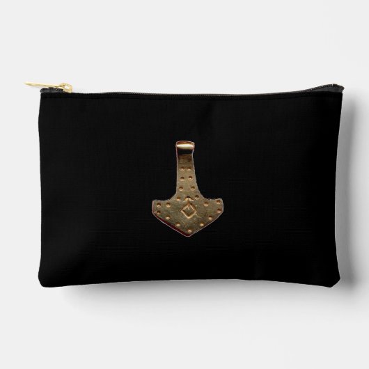 Gouden Thor Hammer zwart zakje Etui (Voorkant)