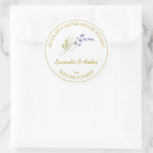 Gouden Thuisgemaakte Lavendel Kaars Label | Wit (Tas)
