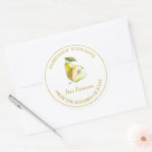 Gouden Thuisgemaakte Perenconserve Etiket | Wit (Envelop)