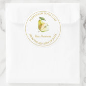 Gouden Thuisgemaakte Perenconserve Etiket | Wit (Tas)