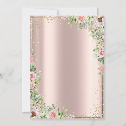 Gouden Tiara, Diamanten, Rozen Roos Gouden Quincea Kaart (Achterkant)